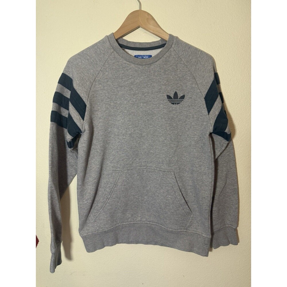 adidas Women's Crewneck Sweatshirt - gray - with Pockets - Size Small